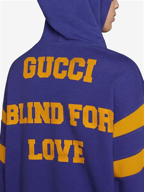 blind for love gucci hoodie replica|gucci hoodie real or fake.